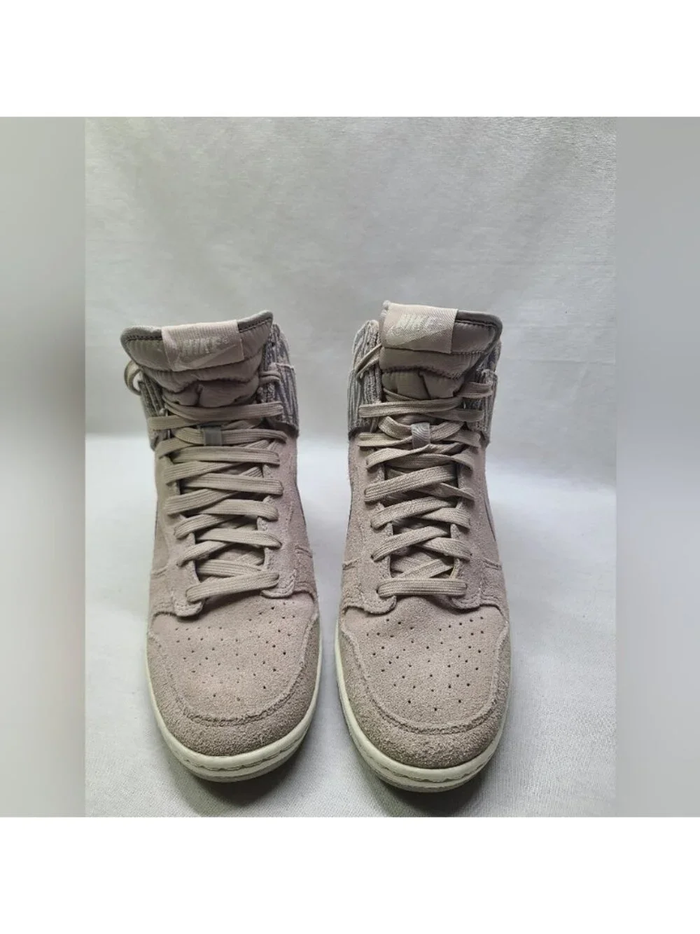 Nike Dunk Sky Hi Hidden Wedge Gray Suede Bolt Women’s Size 9- Rare